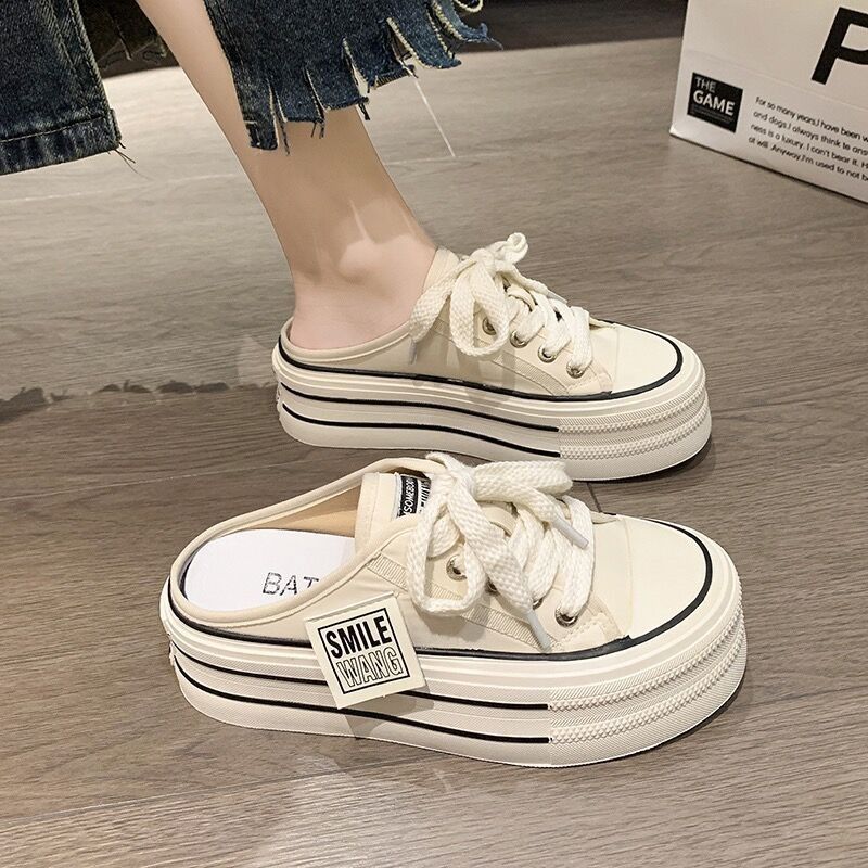 Damen Plateau Sneaker Hoch Modisch Robust Elastisch
