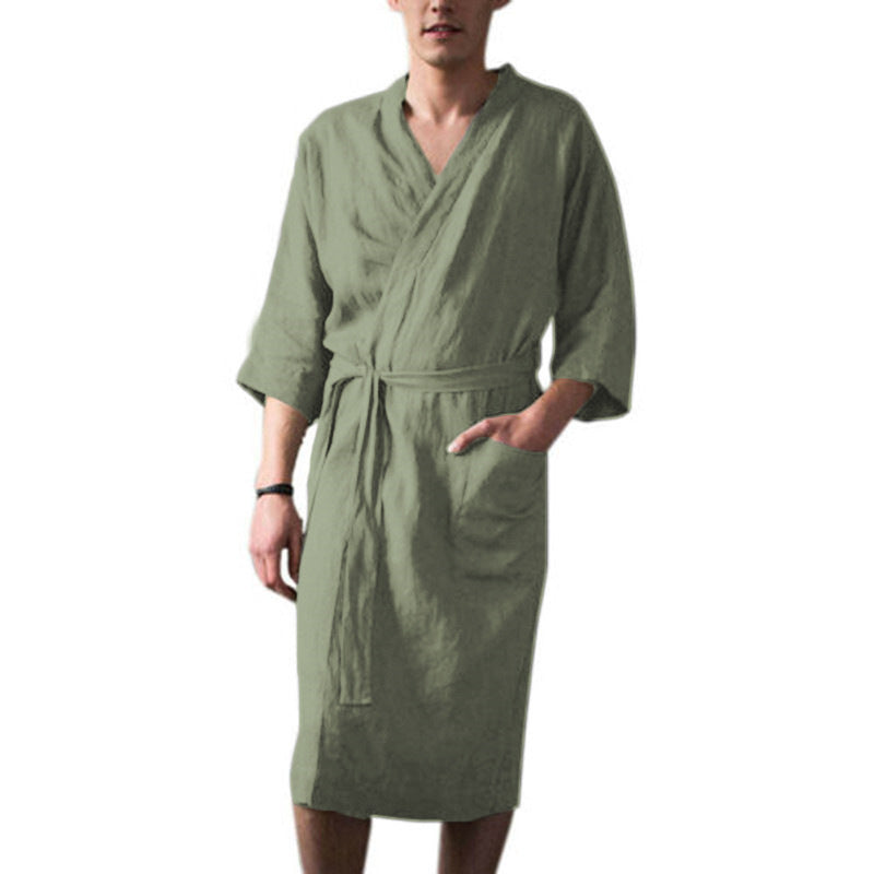 Herren Bademantel Kimono atmungsaktiv Soft