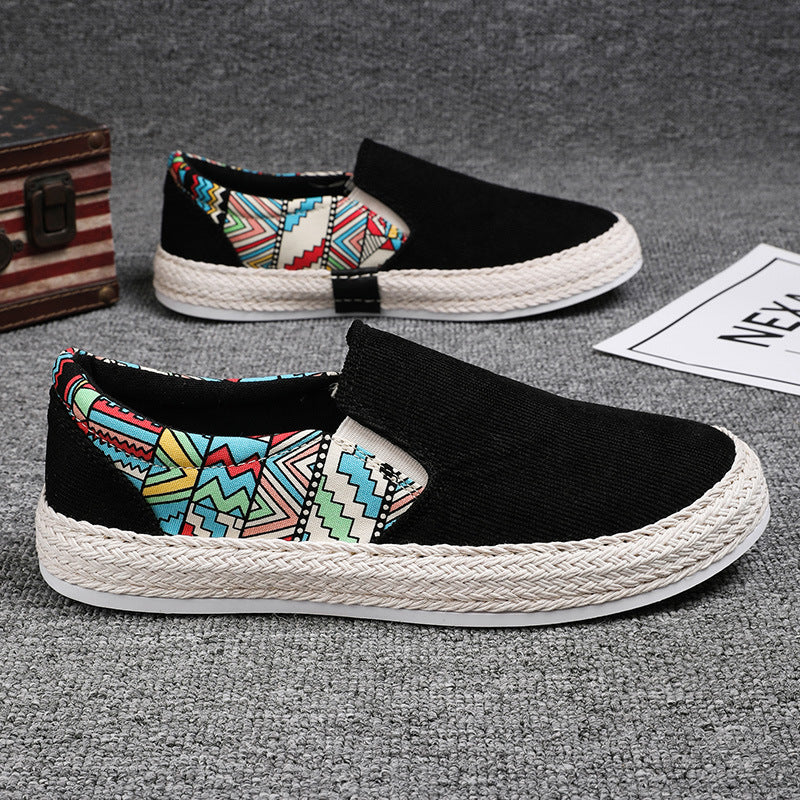 Damen Espadrilles Bunt Ethno Slip-On Sommer Schuhe
