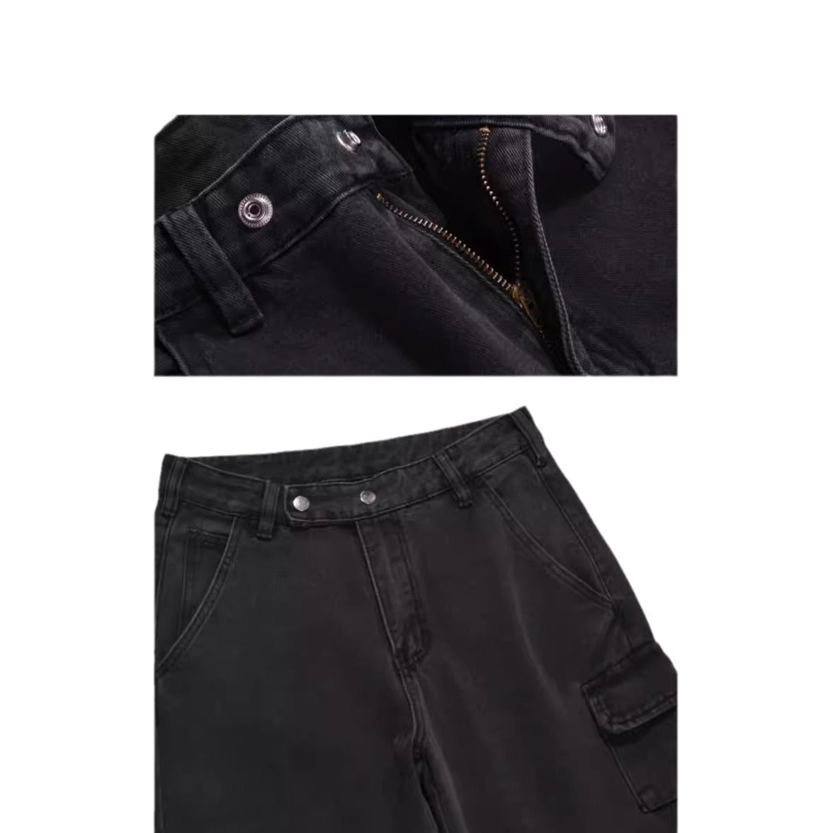Damen Cargo-Hose Bequem Weite Passform Mit Seitentaschen