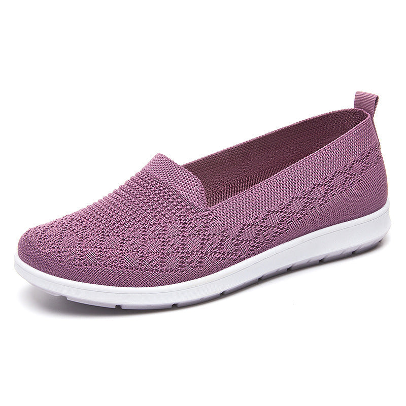 Damen Sneaker Bequem atmungsaktiv Strickdesign Sportlich