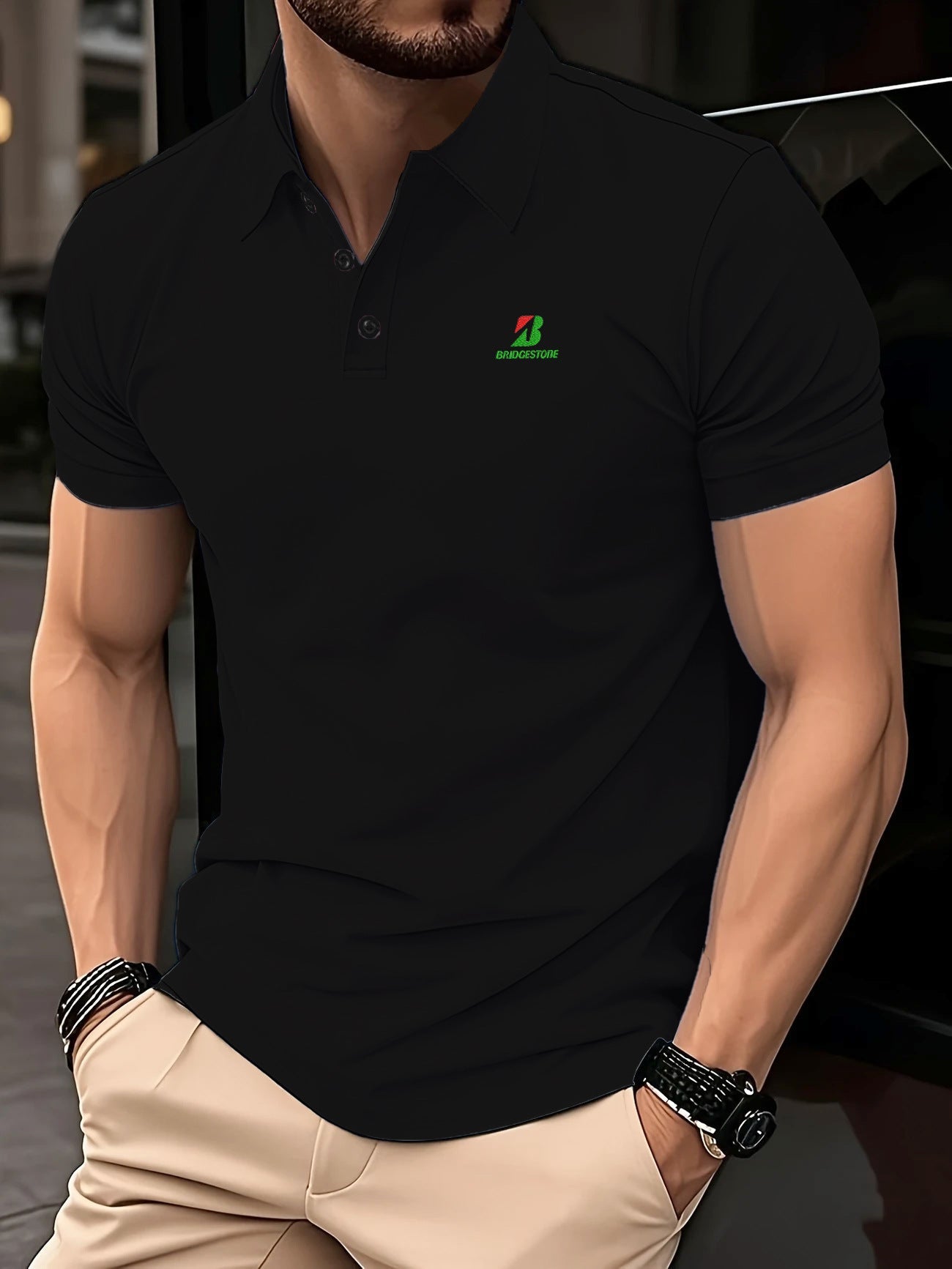 Herren Poloshirt Modern Atmungsaktiv Sportlich