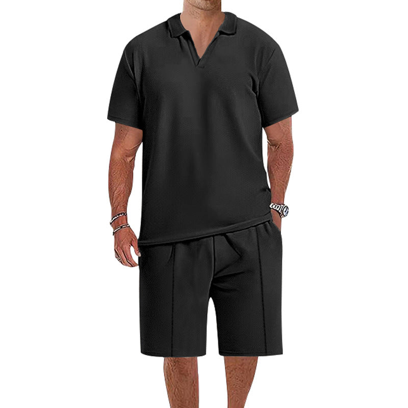Herren Sportset Kurzarm Poloshirt und Shorts atmungsaktiv