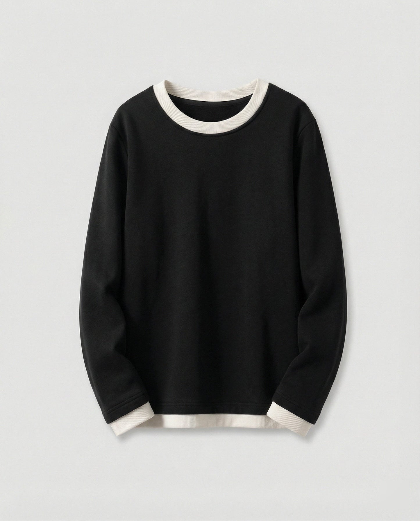 Damen Langarmshirt Samt Weich Lockerer Schnitt