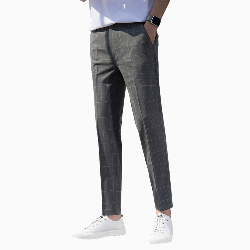 Herren Anzughose Kariert Business Chic
