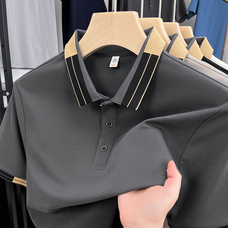 Herren Poloshirt Slim Fit Modern Grau