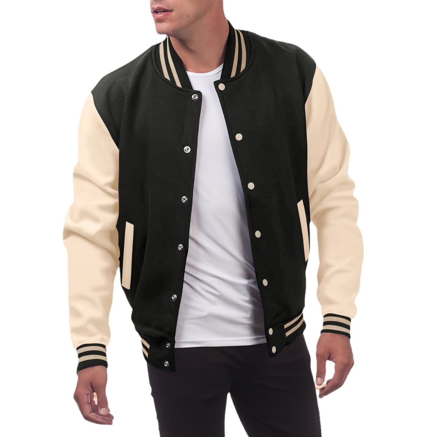 Herren CollegejackeModern mit Kontrastfarben