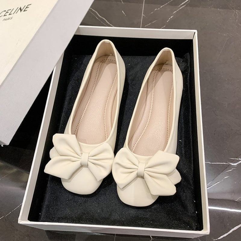 Damen Ballerinas Elegante Schleifen Schnürsenkel Schuhe Frauen