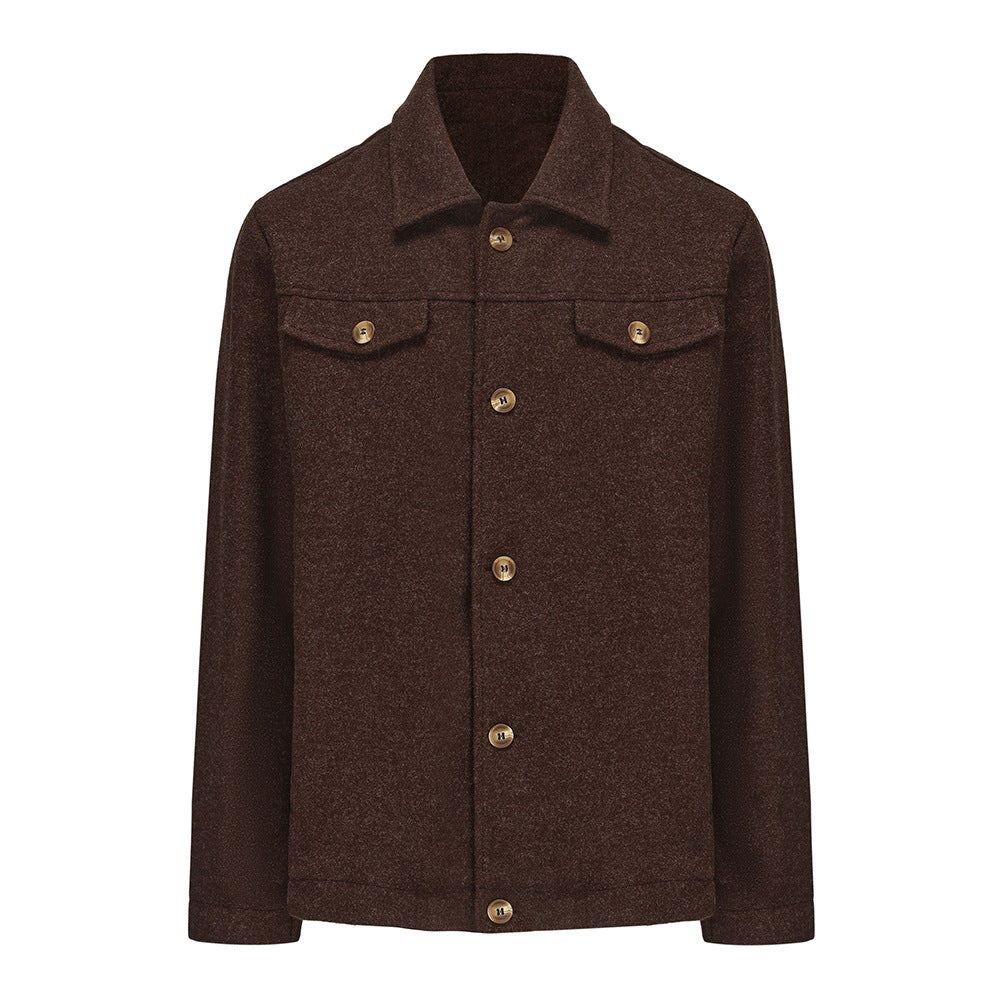 Moderne Herren Denimjacke mit Knöpfen und Taschen