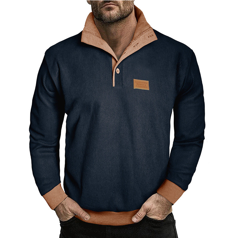 Herren Pullover Langarm Modisch Mit V-Ausschnitt