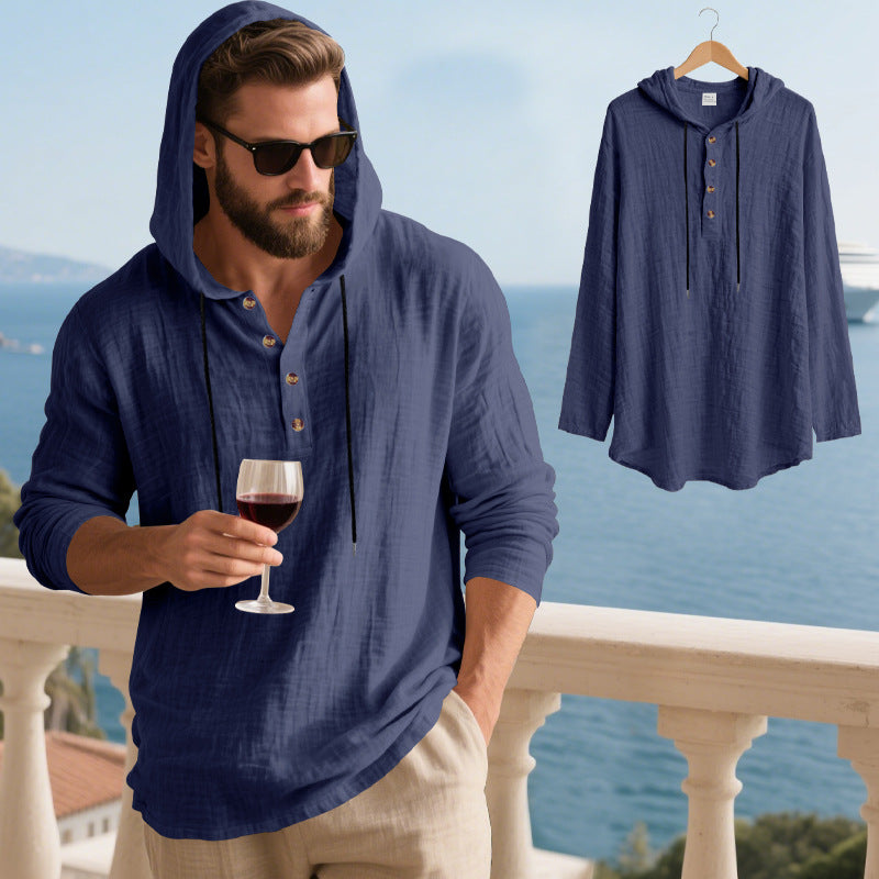 Herren Kapuzenshirt Weich Baumwolle Bequem Mit Taschen