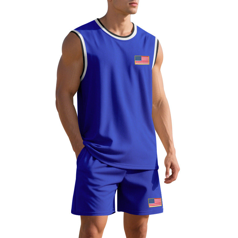 Herren Sportset Atmungsaktiv Mesh Funktionstraining
