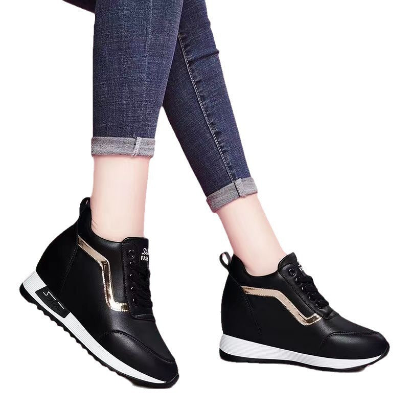 Damen Wedgesneaker Höhe Hochzeitsschuhe Modisch Rutschfest