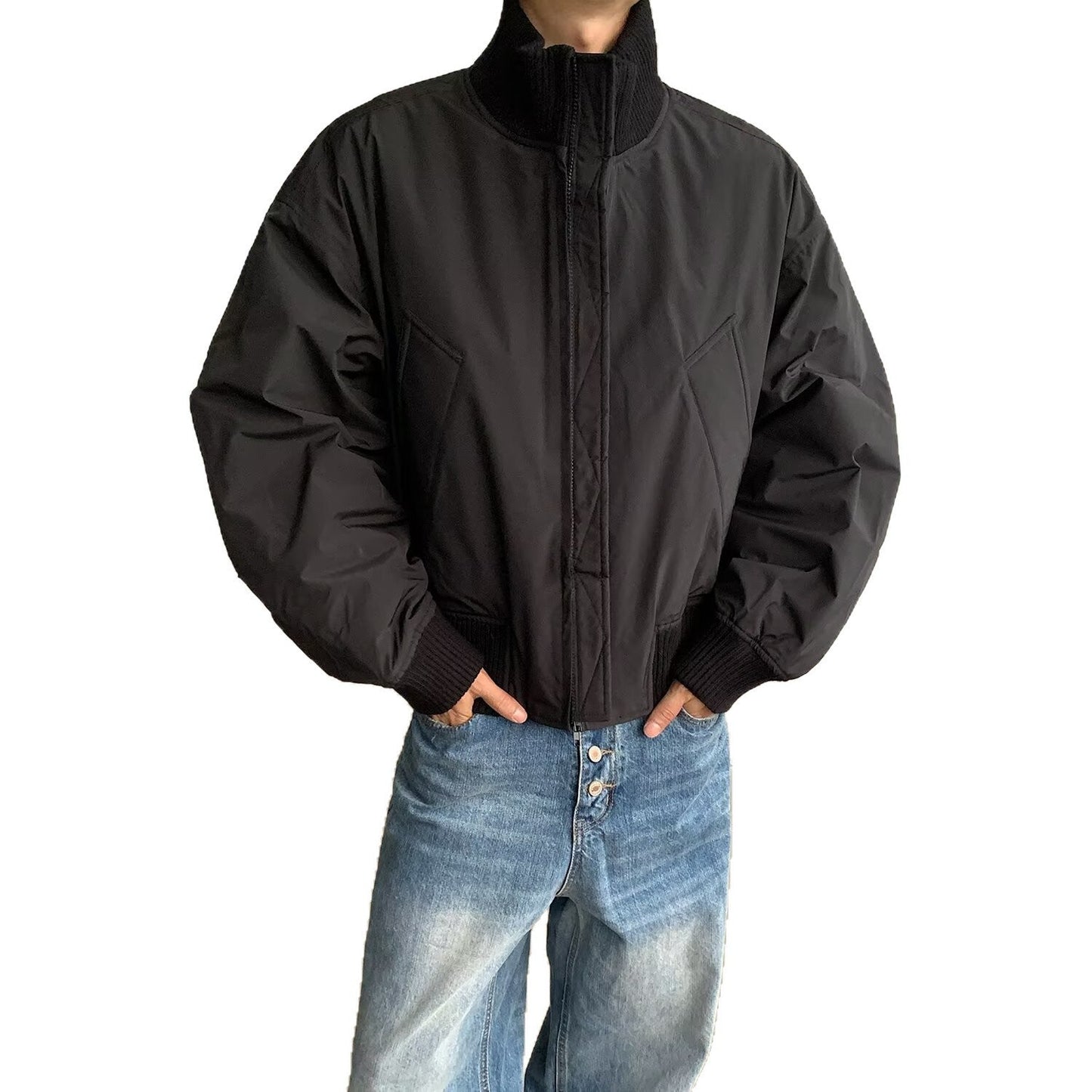 Herren Bomberjacke Modern Stretch mit Weichem Innenfutter