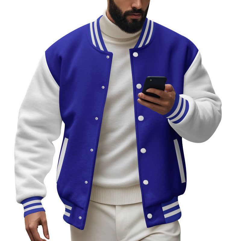 Herren Bomberjacke Modern mit Kontrastärmeln und Klassischem Design