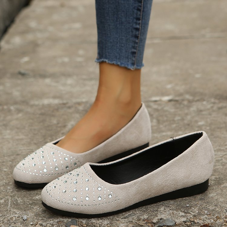 Elegante Damen Ballerinas mit Strass und Weichem Innenfutter