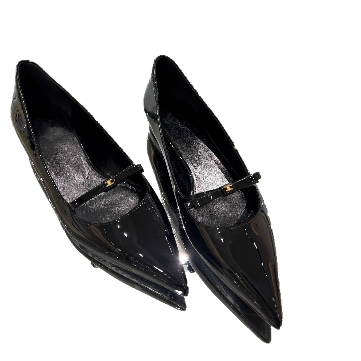 Damen Ballerinas Spitze Elegant Riemenverschluss Modisch