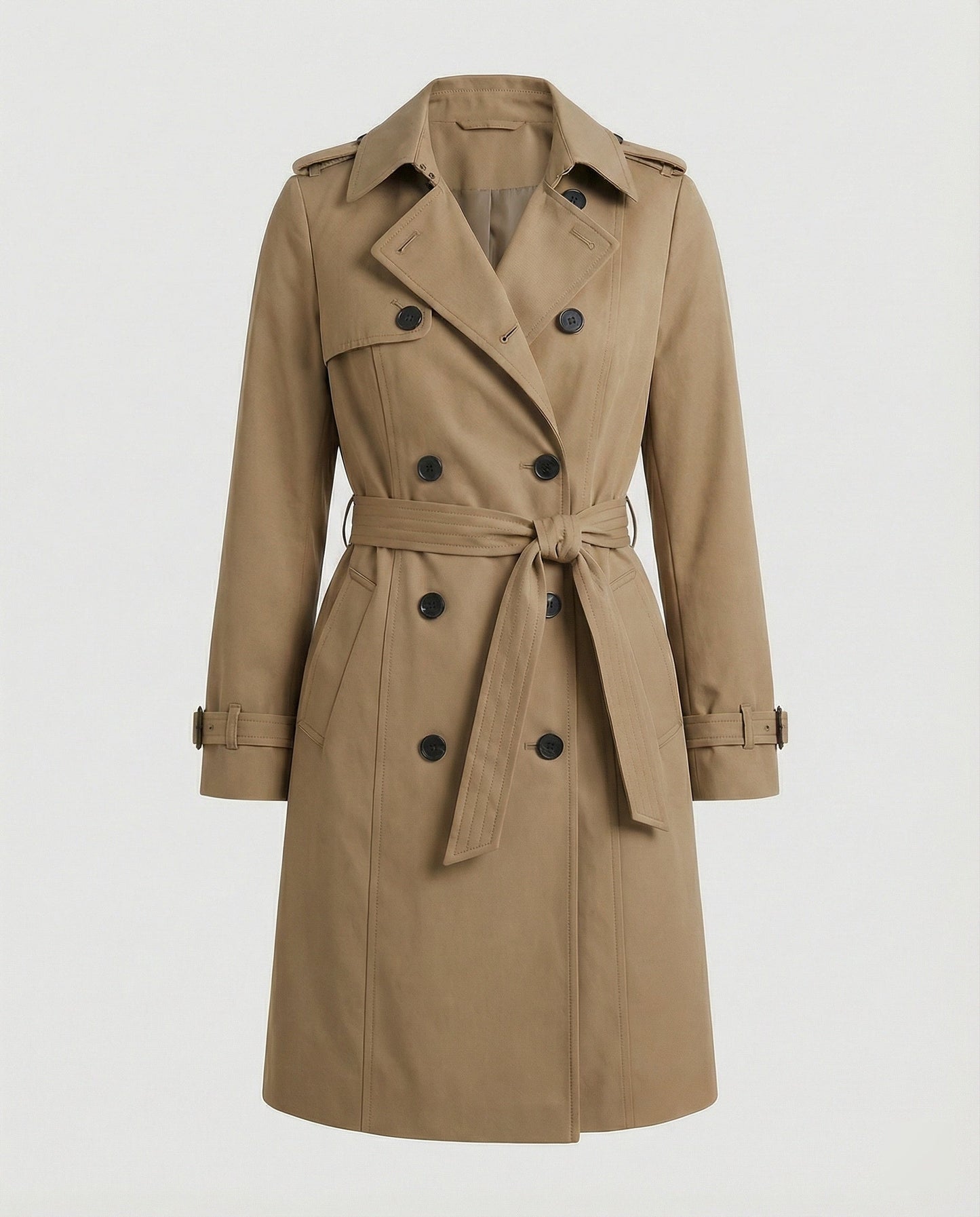Damen Trenchcoat Groß geschnitten mit Taillengürtel Modern