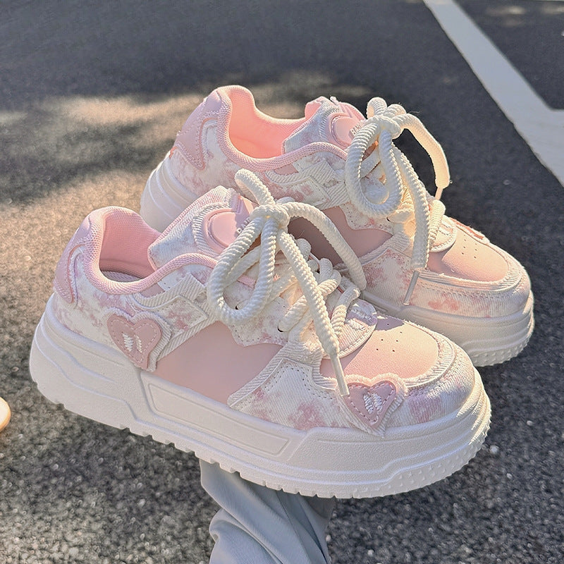 Damen Sneaker Chunky Trendy Weite Passform Bequem
