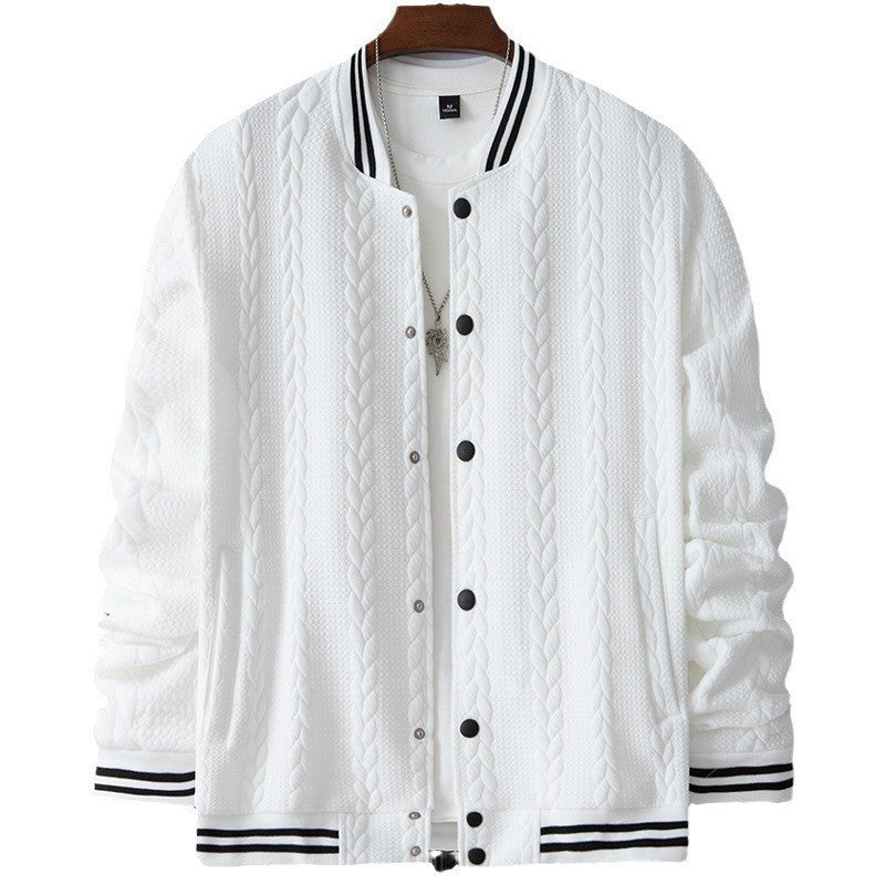 Herren Freizeitjacke Strickmuster Modern Sportlich
