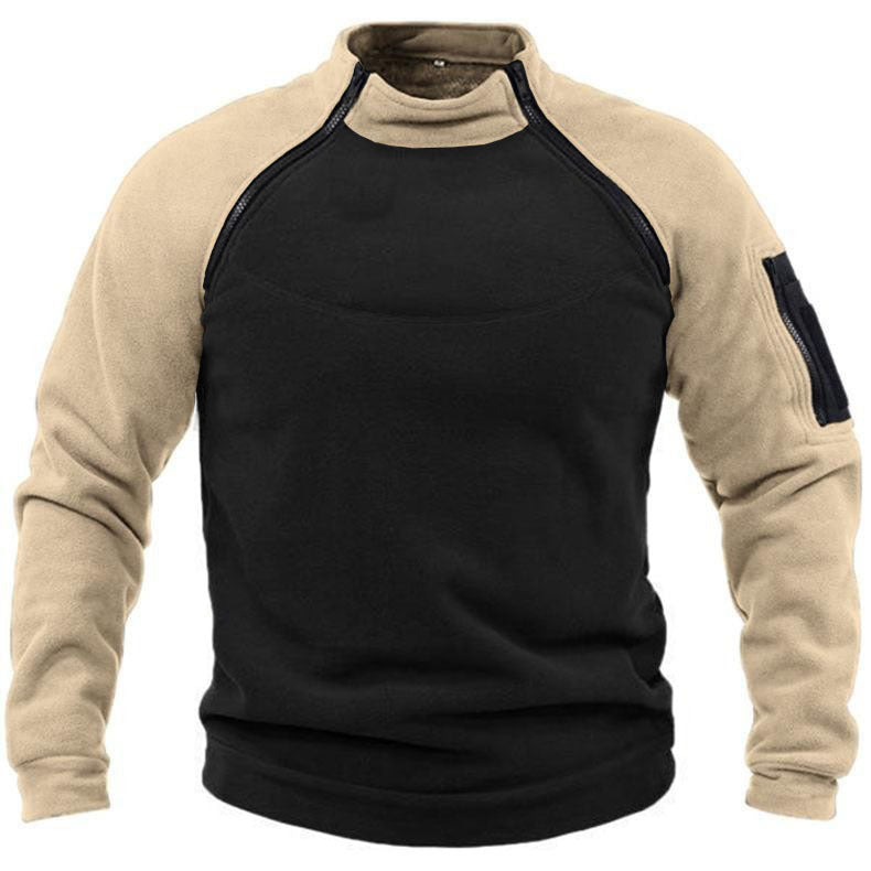 Fleece-Pullover Herren Warm Hochkragen Funktionell