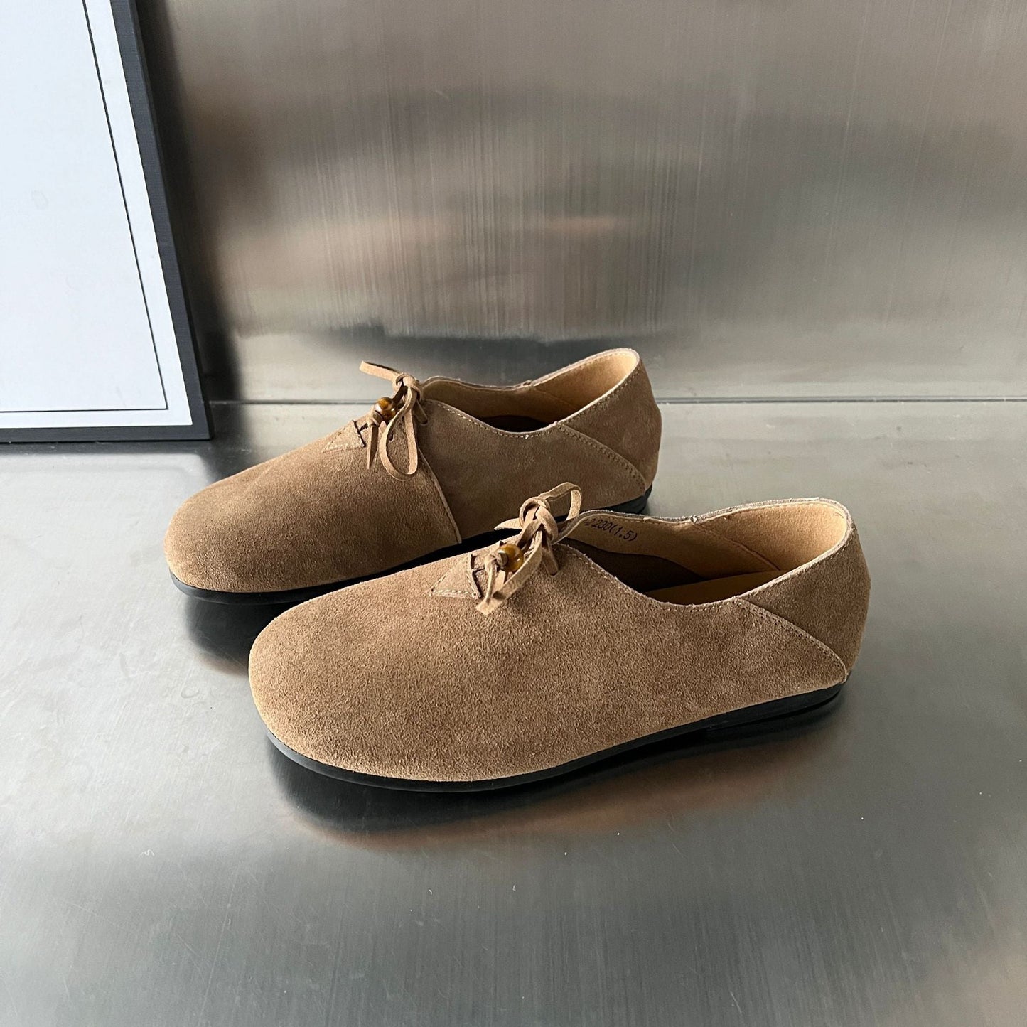 Damen Mokassins Bequem Schnürsenkel Modern