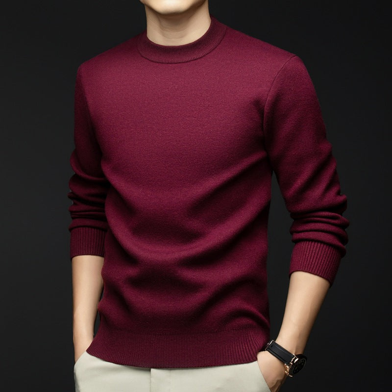 Herren Pullover Lässig Grau Kaschmir