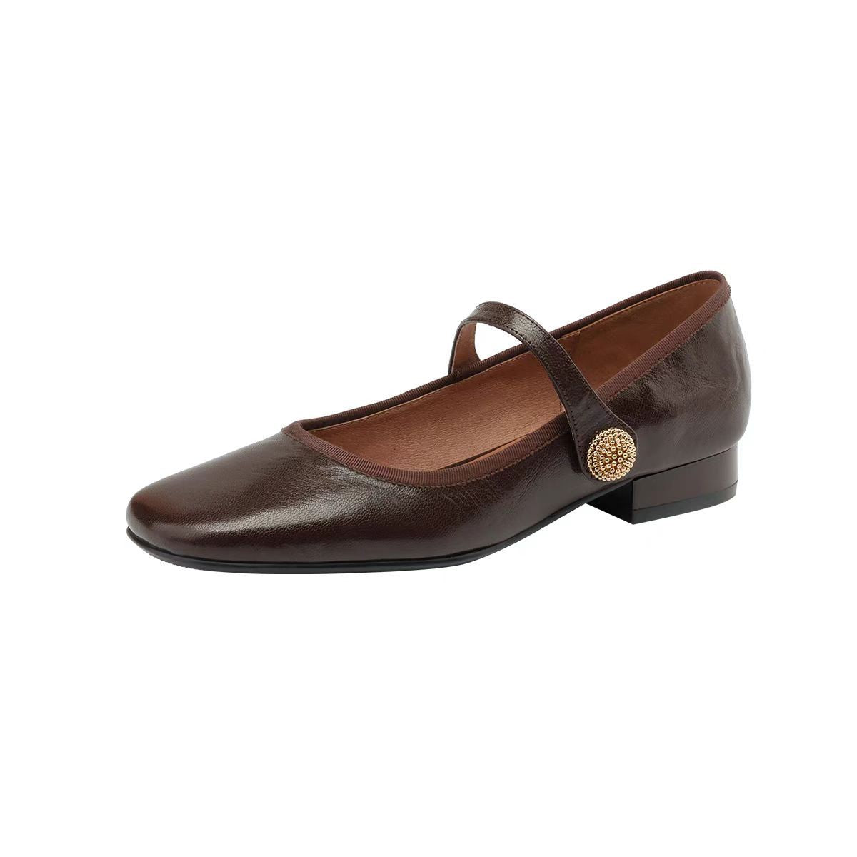 Damen Ballerinas Elegantes Leder Schuh Modell