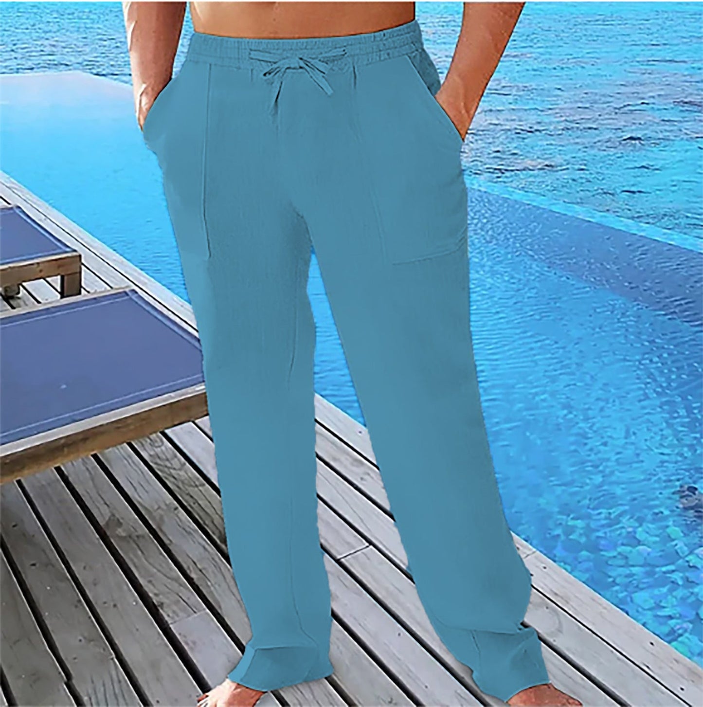 Bequeme Herrenhose elastisch mit Taschen Sportlich