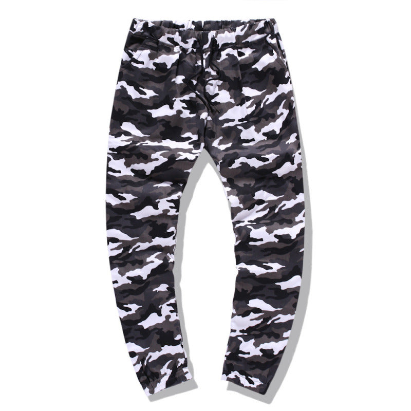 Herren Cargohose Camouflage Stretch Bund Modern
