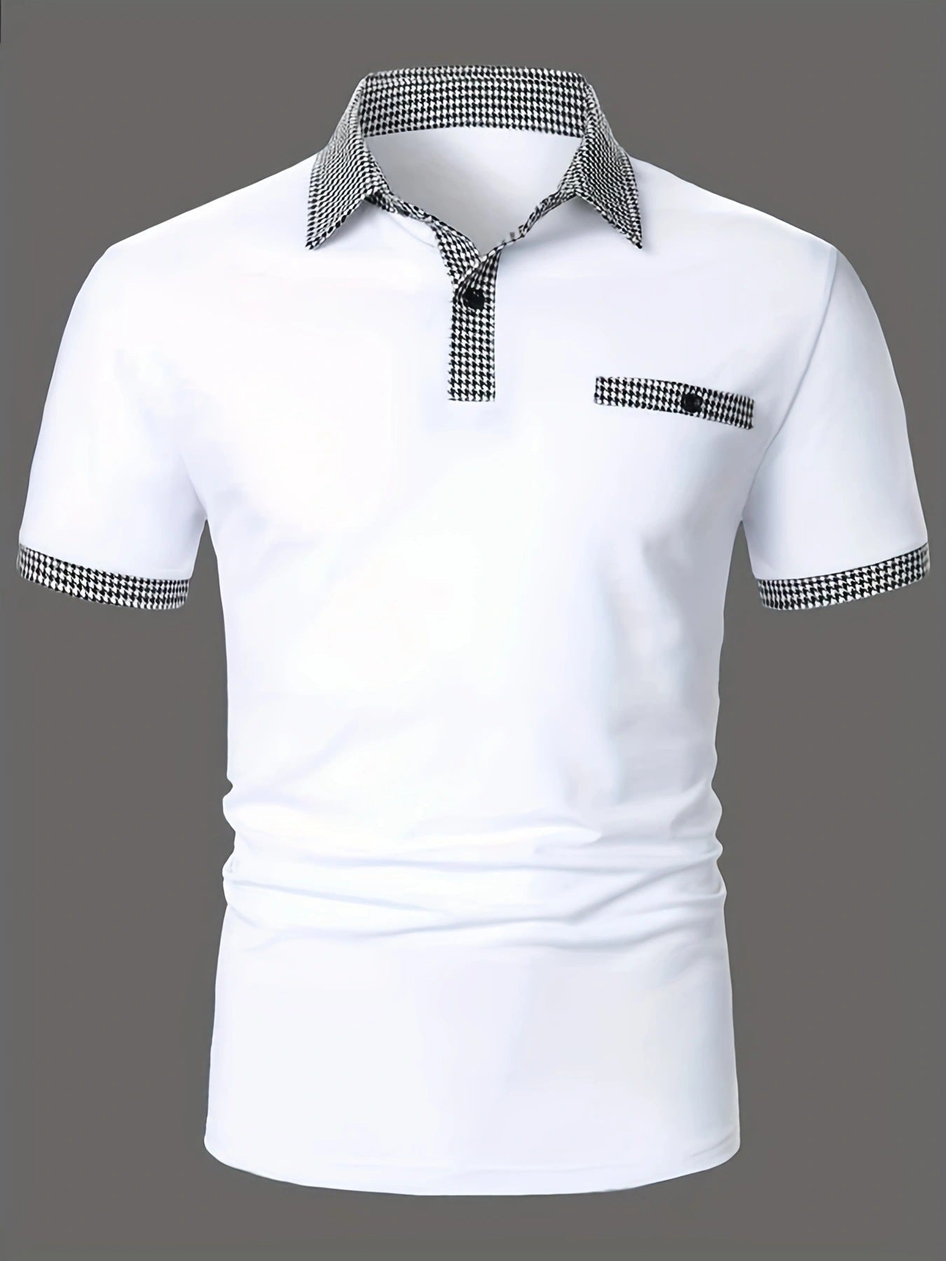 Kurzarm Polohemd Herren Kariert Modern