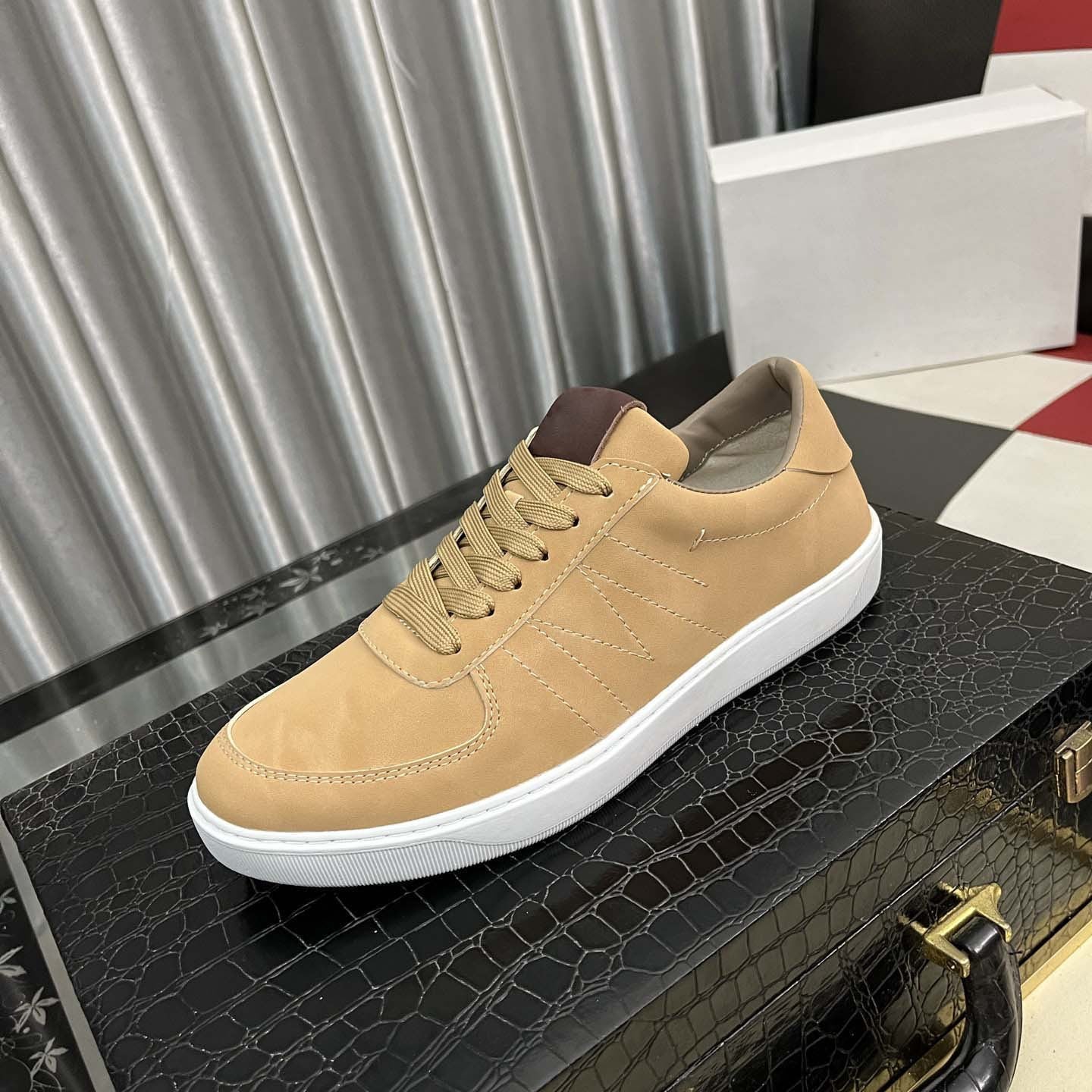 Herren Leder Sneaker Lässig Modern von Heidi Mode