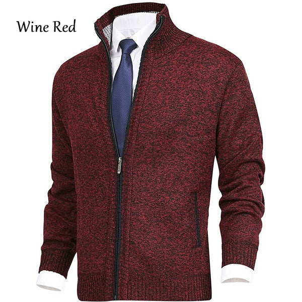 Herren Strickjacke Modern Hochkragen Elegantes Design
