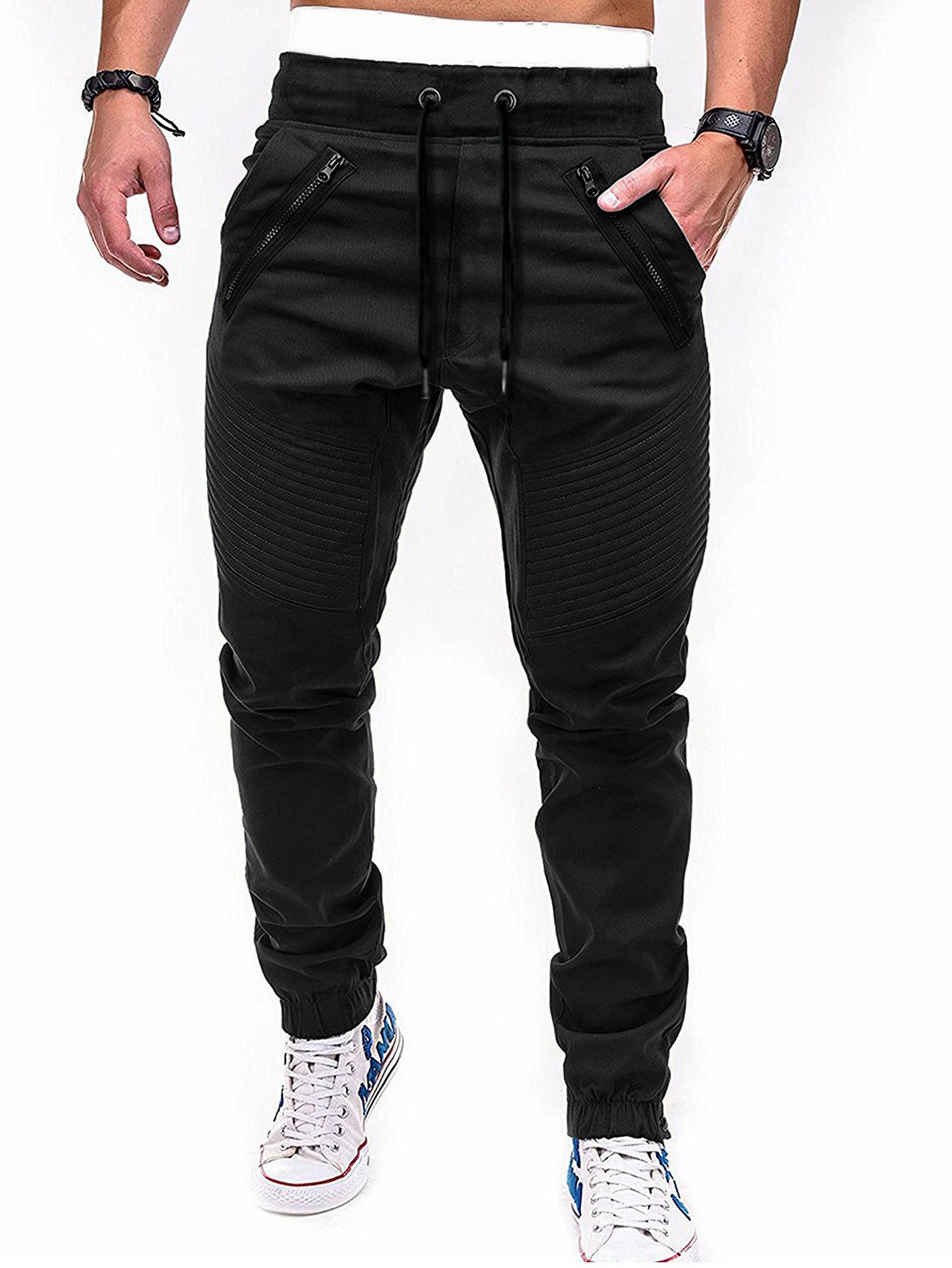 Herren Jogginghose Elastisch Mit Kontrasttaschen