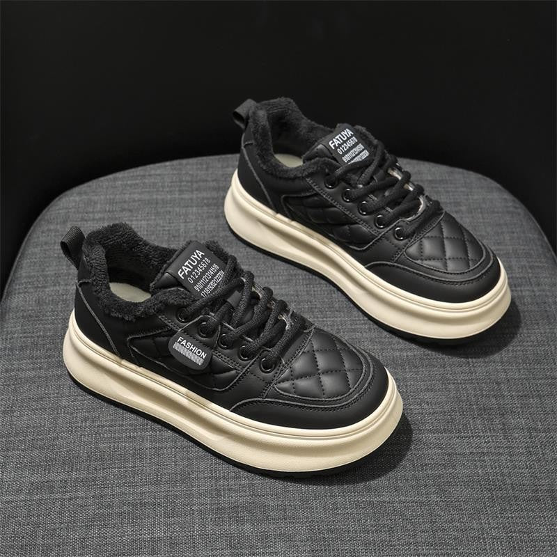 Damen Sneaker Warmfleece Innensohle Rutschfest Moderne