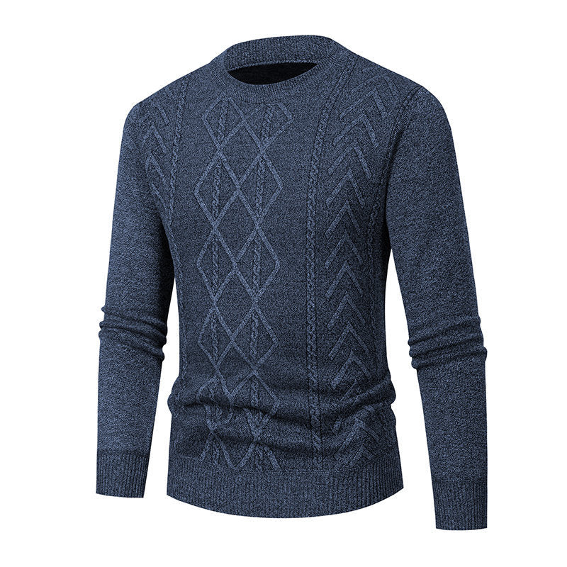 Herren Pullover Strukturiert Zopfmuster Modern