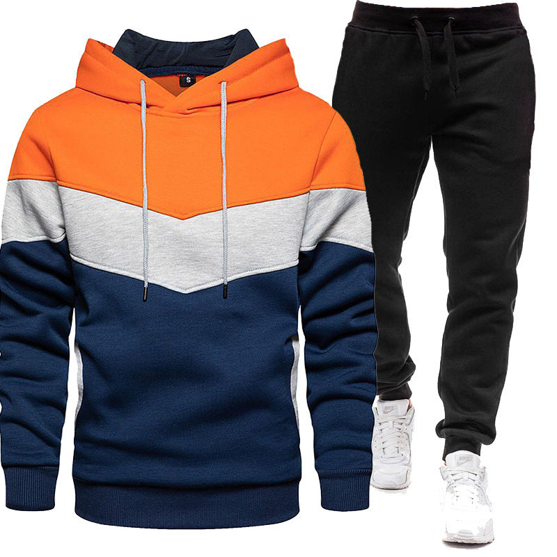 Herren Sportset Kapuzenpullover Jogginghose Grau