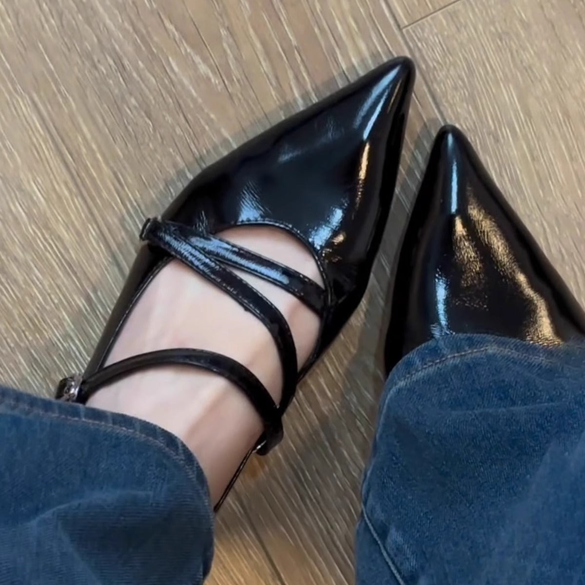 Damen Pumps Hochhackig Schick Riemen Komfortabel