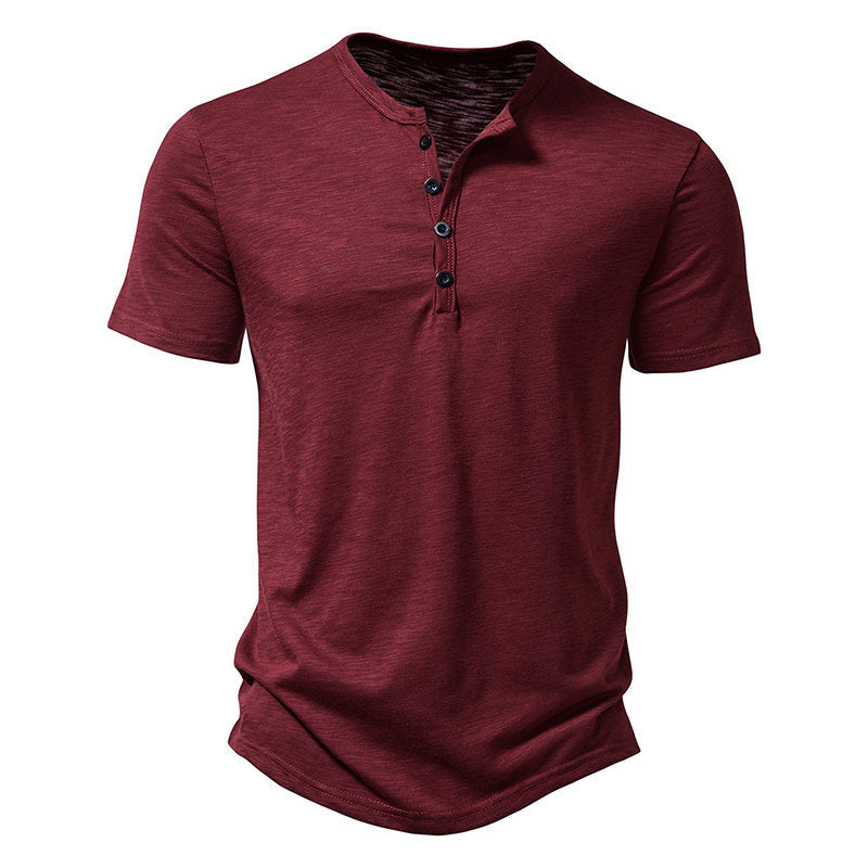 Herren Kurzarm-Shirt klassisches Knopfdesign Modern Berlin