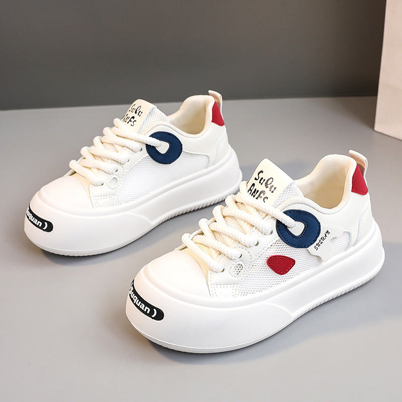 Damen Sneaker Sport Plateau Schuhe Atmungsaktiv