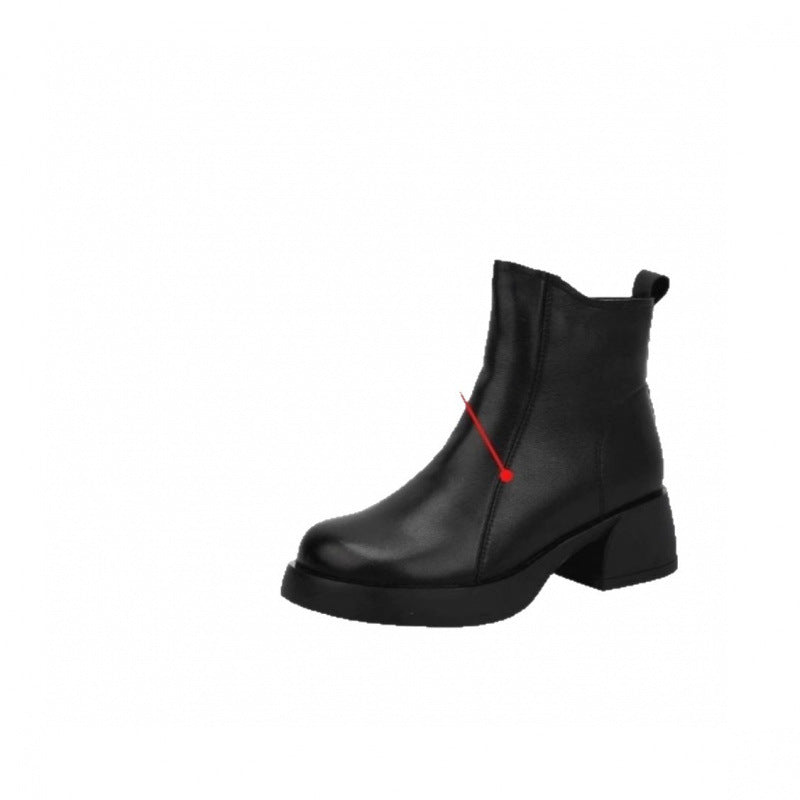 Damen Winterstiefeletten Warm Kuschelig Robust Blockabsatz