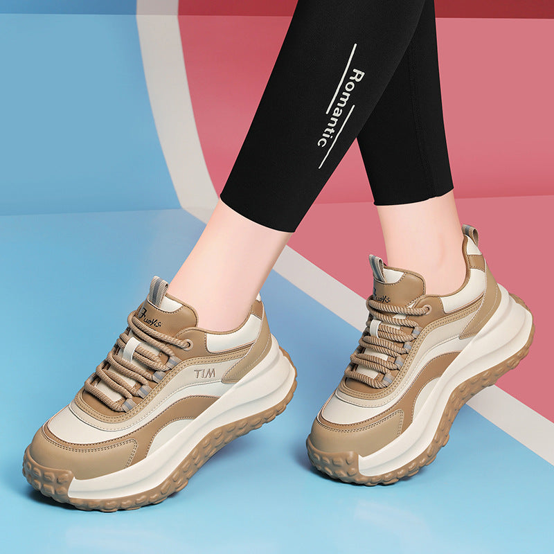 Damen Sneaker Plattform Schuhe mit Dämpfung Trendy Modisch