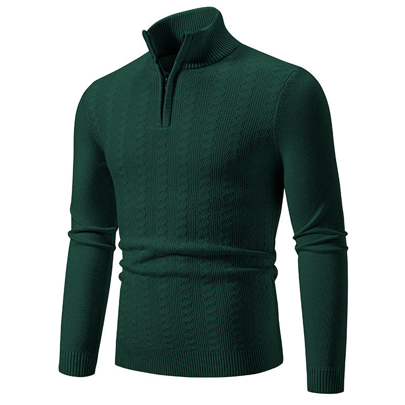 Herren Rollkragenpullover Modern mit Struktur-Muster Elegante Optik