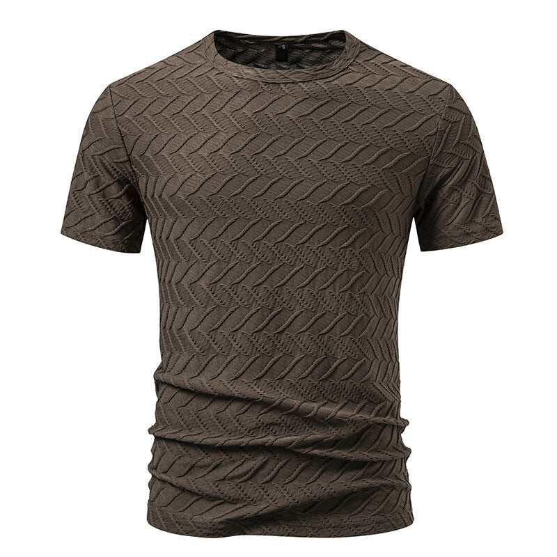 Herren Kurzarmshirt Modernes Design Strukturiert