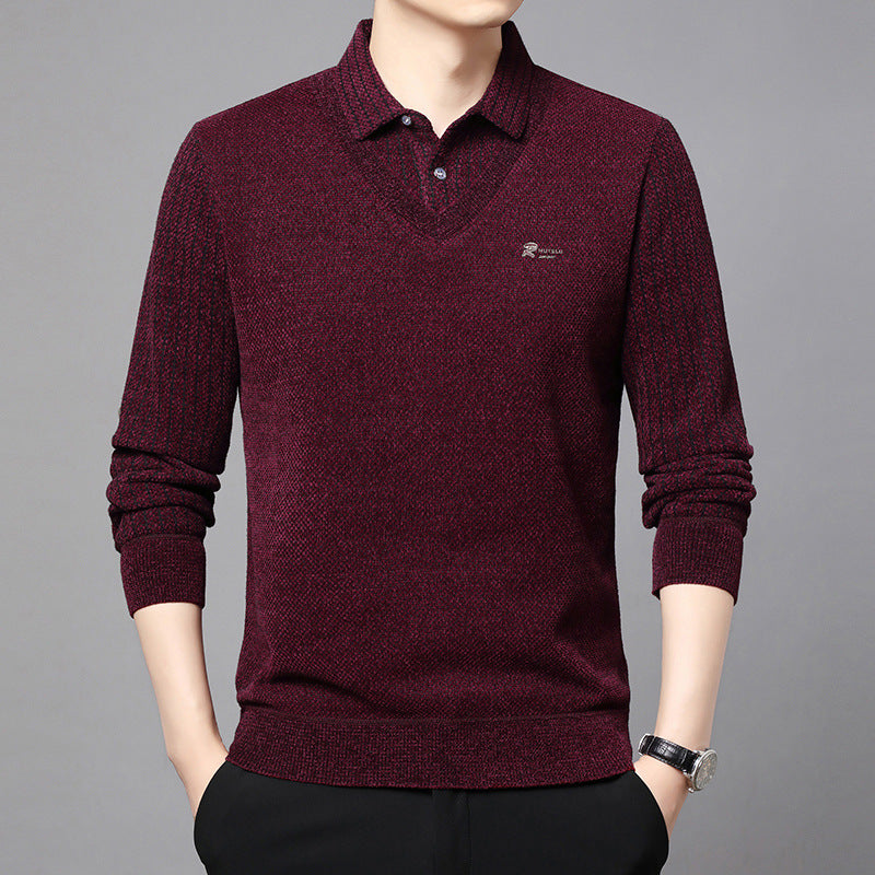 Herren Pullover Eleganter V-Ausschnitt Klassisch Berlin Style