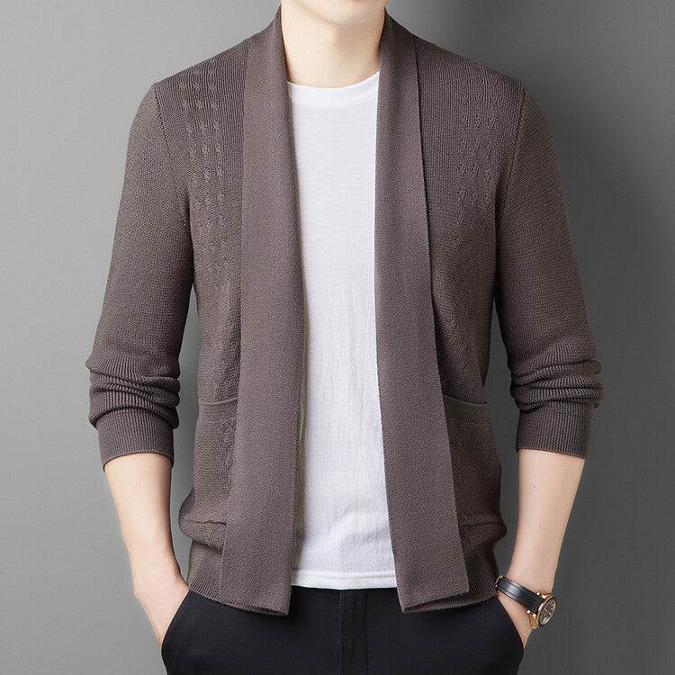 Herren Strickjacke Modern Praktisch mit Taschen