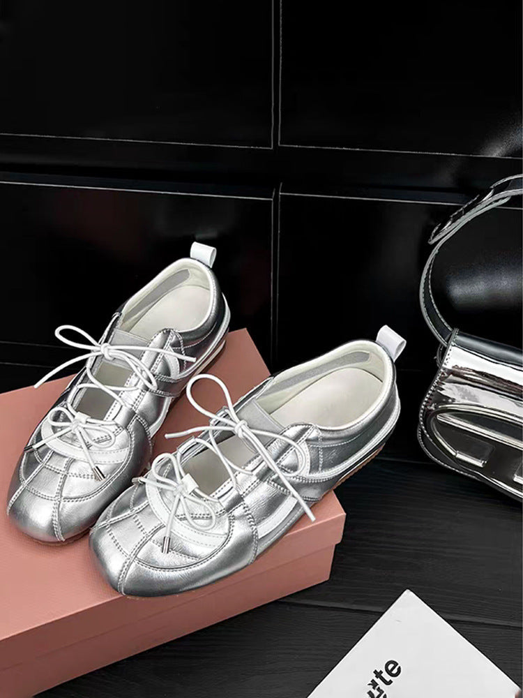 Damen Sneaker Sportlich Modisch Weiße Schuhe