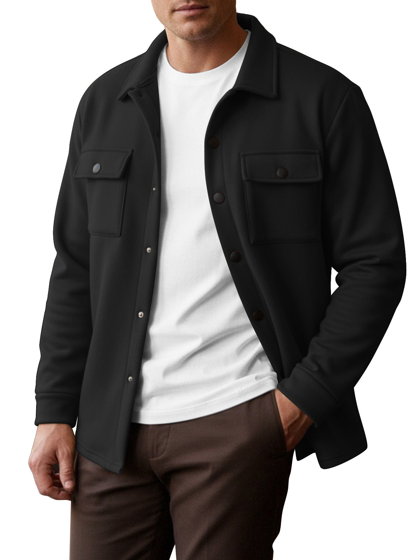 Herren Hemd Freizeit Verschließbare Brusttaschen Modern
