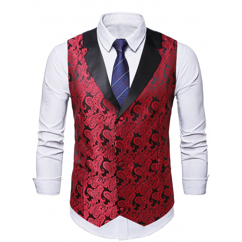 Herren Satinweste Elegant Schwarz Glanz