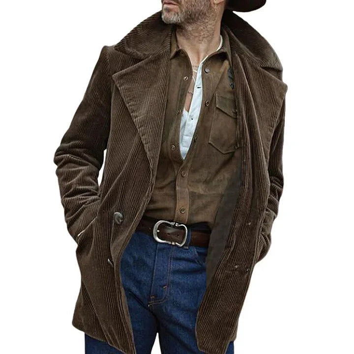 Herren Cordjacke Oversized Modern Schnitt Mit Taschen